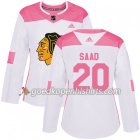 Chicago Blackhawks Brandon Saad 20 Adidas 2017-2018 Wit Oranje Fashion Authentic Shirt - Dames